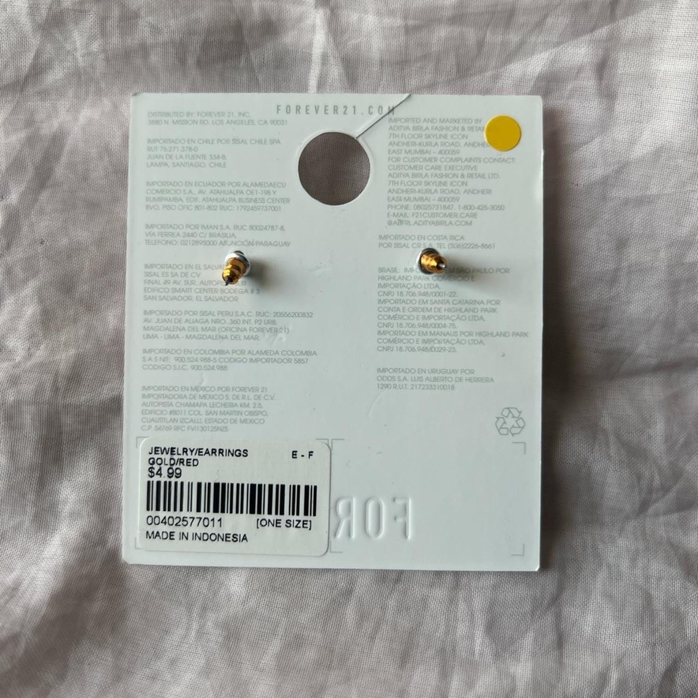 F21 rose stone earrings - Picture 3 of 4
